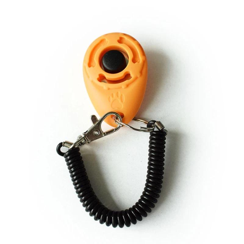 Produtos para animais de estimação gato cão treinamento clicker plástico novos cães clique trainer ajuda ajustável alça de pulso som chaveiro cão repeller - Image 1