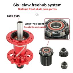 Cubo Traseiro com Cubo Barulhento, Hub de Bicicleta, 4 Rolamentos, 6 Pawl, Pro 7, 32 Buracos, 24 Buracos, 120 Clique, Adequado para 7, 8, 9, 10, 11, 12 velocidades - Image 3