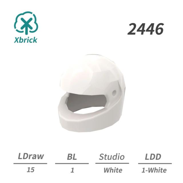 10 Pçs/lote Xbrick 2446 Capacete Capacete Bloco de Construção de Motocicleta Acessórios MOC Compatível com Marca Educacional Criativa