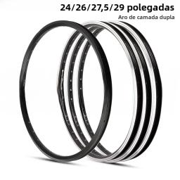 Aro de roda de bicicleta de montanha dupla camada 24/26 polegadas 27,5/29 polegadas 28/32 furos 36 furos aro de freio a disco... - Image 4