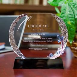 Troféu De Cristal Personalizado, Medalha De Vidros, Cartão De Autorização Criativa High-end, Comenda Lembrança, Prêmio De Empresa - Image 5