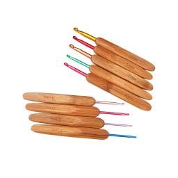 Conjunto De Agulhas De Tricô De Bambu, Ganchos De Crochê, Kit De Bordado De Madeira - Image 4