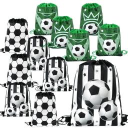 1/3 pçs futebol não tecido sacos de cordão mochila tema esportivo festa de aniversário crianças presentes de futebol saco suprimentos de chá de bebê - Image 1