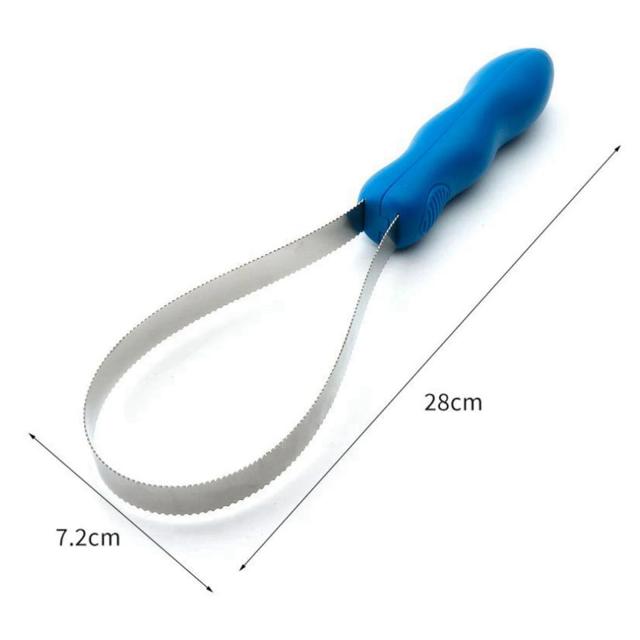 Escova Raspador Equestre Dupla Face em Aço Inoxidável e ABS 28cm