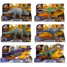 Jurassic World Camp Cretáceo Som Greve Sinoceratops Baryonyx Grim Sarchosuchus Dinossauro Figuras de Ação Modelos Brinquedos para Meninos - Image 1