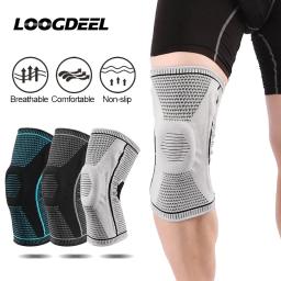 LOOGDEEL-Joelheiras Acolchoadas de Silicone para Homens, Patella Brace, Joelheira, Protetor, Corrida, Voleibol, Fitness, Basquete, Engrenagem - Image 1