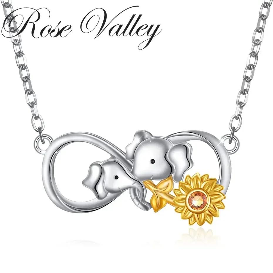 Rose Valley Girassol Pingente Colar para Mulheres Elefante Pingentes Moda Jóias Meninas Presentes YN065 - Image 1