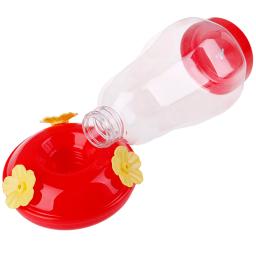 Novos plásticos pássaro garrafa alimentador de água pendurado beija-flor alimentador do jardim ao ar livre gancho de ferro flor de plástico pet bird suprimentos 2021 - Image 5