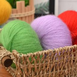 Bola de fios longos de mohair, tecidos à mão, pacote de material DIY, escavado, camisola, xale, lenço, 150g, 6 pcs por pacote - Image 1