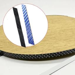Fita auto-adesiva de raquete de tênis de mesa, fibra de carbono super dura, Ping Pong Bat, fita lateral protetora, PU espessado - Image 1
