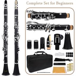 SLADE-Professional Baquelite Clarinete De Madeira com Caixa, 17 Key Bb, Instrumento De Sopros, Kit De Limpeza, Reed Acessórios - Image 1