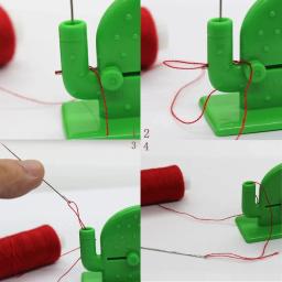 Threader agulha para costura, automático, fácil, artesanato, tricô, quilting, DIY Art, ferramenta de costura, agulhas 10pcs, 2 cores - Image 4