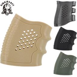 Capa anti-derrapante para glock 17 e 19 pistola, acessórios de caça, punho de borracha tático, revista coldre - Image 1