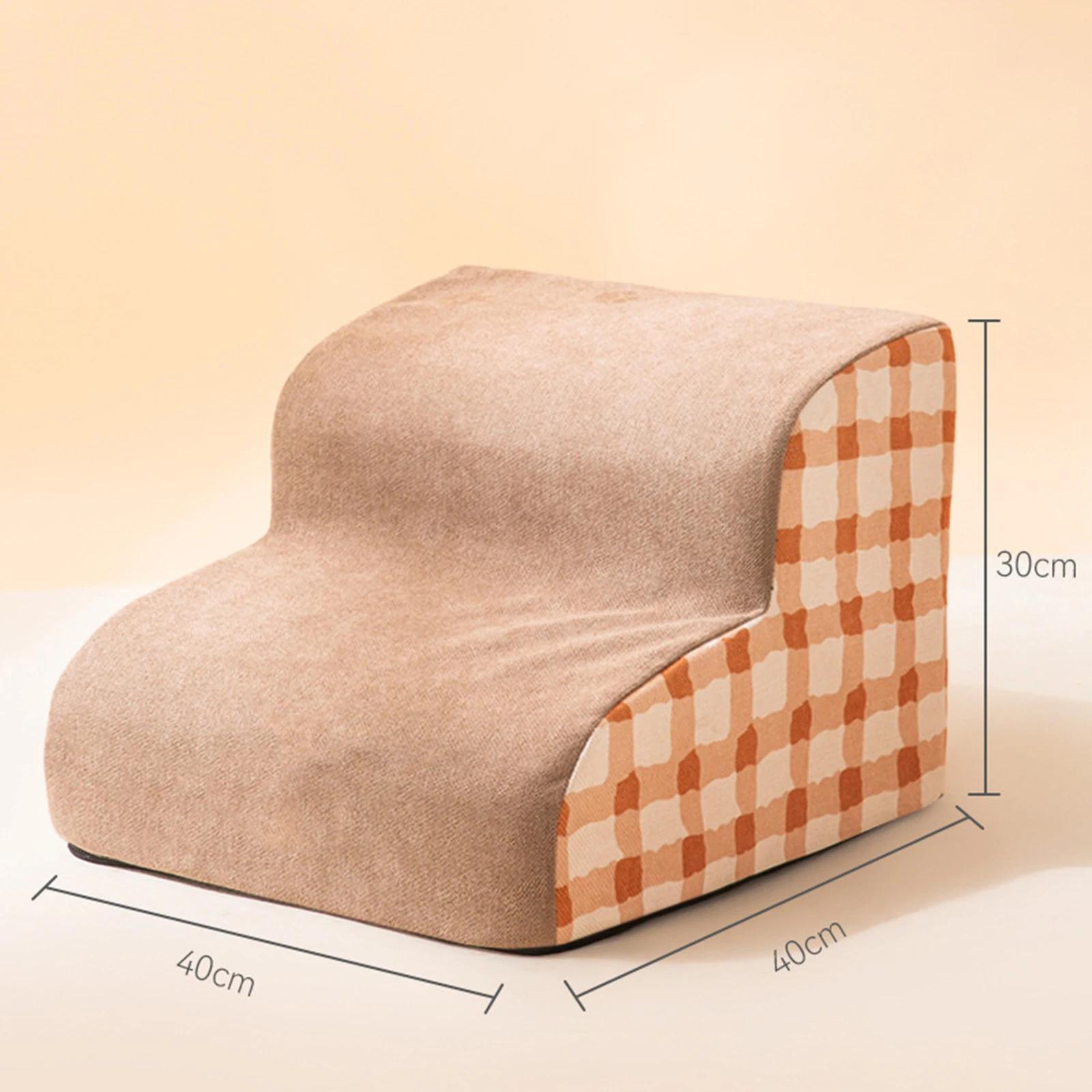 Sofá de espuma de memória Escadas para cães e gatos pequenos, rampa de cama antiderrapante, Pet Supplies, escada fácil de limpar, 2 passos, 3 passos, 4 passos - Image 1