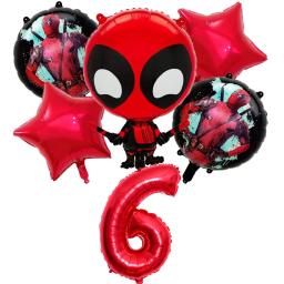 Deadpool Aniversário Balões Set para Meninas e Meninos, Decoração Da Festa, Número Balões Terno, Maravilhas Ornamentos, Baby Shower Decor Presente - Image 3