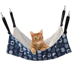 Cat Canvas Hammock Bed Pet Gatos Cães Camas Dupla Face Cama Pendurada Pet Swing Camas Hamster Esquilo Cat Rest Sleep Supplies - Image 3