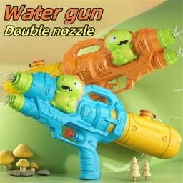 Pistola de água unicórnio para crianças Brinquedo de pulverização de água Bocal duplo Dinossauro Tipo de imprensa Animal de desenho animado Piscina de verão - Image 3