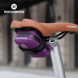 Rockbros mini saco de selim de bicicleta portátil mtb saco de armazenamento de bicicleta de estrada cauda compacto universal para todos os assentos saco de ciclismo - Image 3