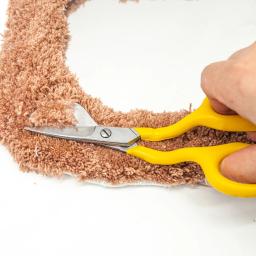 Tesoura de lâmina de bico de pato tapete tufado alça de borracha macia artesanato de precisão applique costura doméstica tesouras afiadas resistentes - Image 4