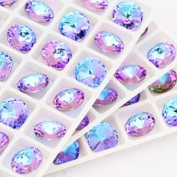 6/8/10/12/14mm mix redondo cristal k9 vidro strass apliques pedras extravagantes para artesanato cola decoração do vestuário de natal - Image 1