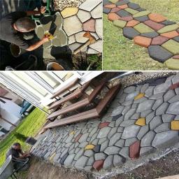Jardim Piso Pavimentação Mold Park, Pisos Pedras Moldes, DIY, Quadro De Cimento Reutilizável, Tijolo Moldes, Fornecimento De Construção - Image 4