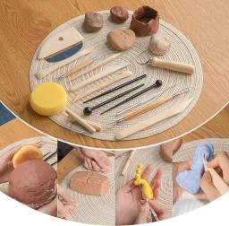 Aço inoxidável Olaria Sculpting Ferramentas Set, Cerâmica Detalhe Textura, Shaping Blade, Argila Modelagem, Kit de Ferramentas, Escultura Hole Punch, 17Pcs - Image 5