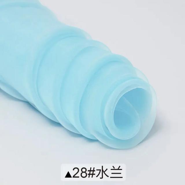 Tecido Organza Sheer Romântico para Casamentos e Festas de Aniversário em Meias Jardas e Diversos Comprimentos