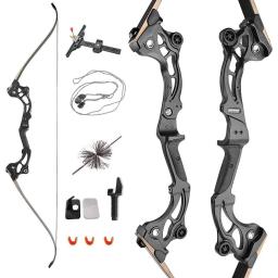 64 tiro com arco recurvo takedown conjunto de arco de competição atlética f163 30-60lbs mão direita para prática profissional tiro caça - Image 1