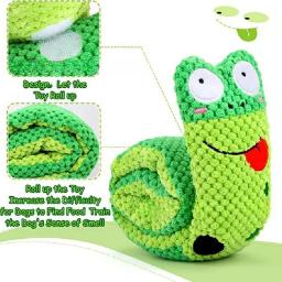 Interativo Squeak Food Molar Toy para Dog, Plush Sound Toys, Caracol Dobrável e Sniffing, Pet Toy Supplies, Foraging Training - Image 3