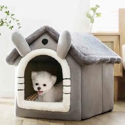 Indoor Soft Pet Tent House, Dog Kennel, Cat Bed com almofada removível, Warm, Small Medium and Large Pets - Image 1
