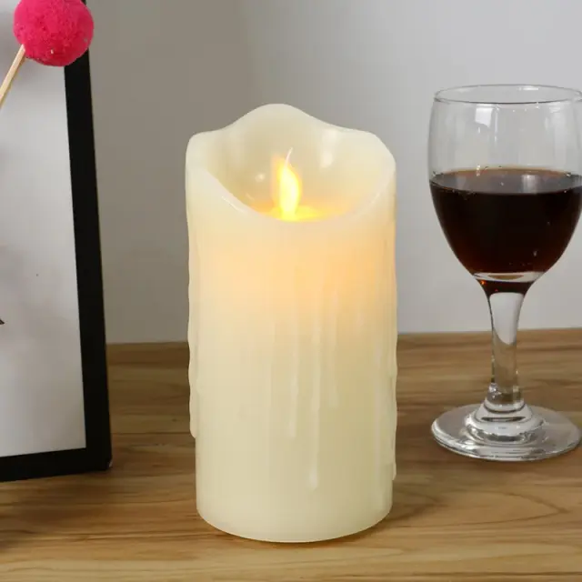 Simulação Realista de Velas Eletrônicas de Plástico para Festas, Casamentos e Decorações de Aniversário - 1 Unidade