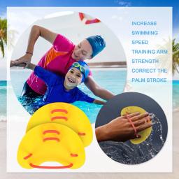 Silicone natação pás cintas seguro esportes aquáticos mão web flippers mergulho luvas nadar piscina pás natação mão dedo fin - Image 4