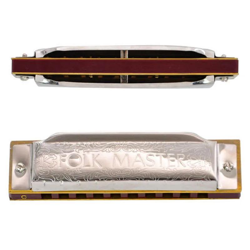 Folkmaster 1072 Gaita Padrão Iniciante Diatônico Blues Gaita 10 Buracos A B C D E F G Ab Bb Db Eb F #   Instrumento musical - Image 1