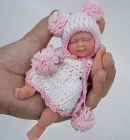 4.5 "13cm micro preemie corpo inteiro silicone bady menina boneca realista mini reborn boneca surpreço crianças anti-stress - Image 1