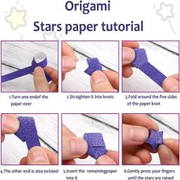 Fenrry-Tiras De Papel Estrela Dobrável Brilhante, Papéis De Origami Glitter, Estrelas Da Sorte, Entusiastas De Artes E Ofícios, 460/920 Folhas - Image 4