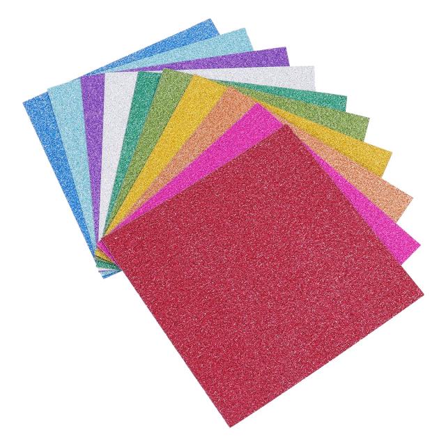 Conjunto de 100 Folhas de Papel Glitter Shimmer para Artesanato e Embalagens de Natal