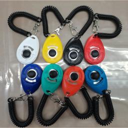 Ajustável Plástico Pet Training Clicker, Click Trainer Aid Tools, Correia de pulso, Som Chaveiro, Gato e Cão Suprimentos, Novo, 5Pcs - Image 3