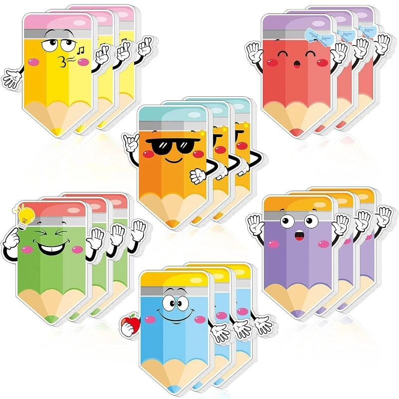 Lápis Dos Desenhos Animados Em Forma De Nota Pegajosa, Manual Infantil Decoração Adesivo, Aprendendo Memo Notebook, Bonito, Novo - Image 1