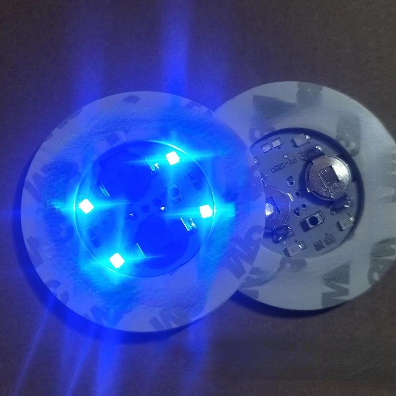 Luminous Garrafa Adesivos Luzes, Lâmpadas LED Coaster, Xmas Bar, Festa de Casamento, Coquetel Copos, Decoração Vaso, 6cm - Image 1