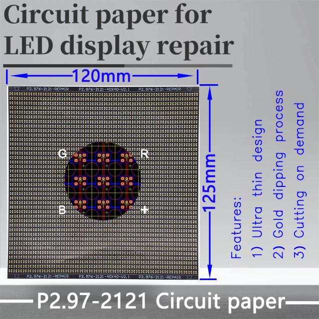 Circuito P2.976-1921-2121(VL): Lâmpada Vertical Usual de 120x125mm para Reparação de Almofadas Danificadas no PWB