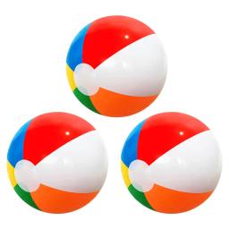 Bola de praia colorida inflável, festa na piscina, jogo aquático, esportes de praia, brinquedos divertidos para crianças, 3 peças - Image 1
