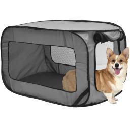 Dobrável Pet Travel Crate com Saco De Armazenamento, Pop Up Dog Crate, Canil Pequeno Do Cão, Barraca Caixas De Gaiola, 36,6 × 20,5 × 20,5 em - Image 3