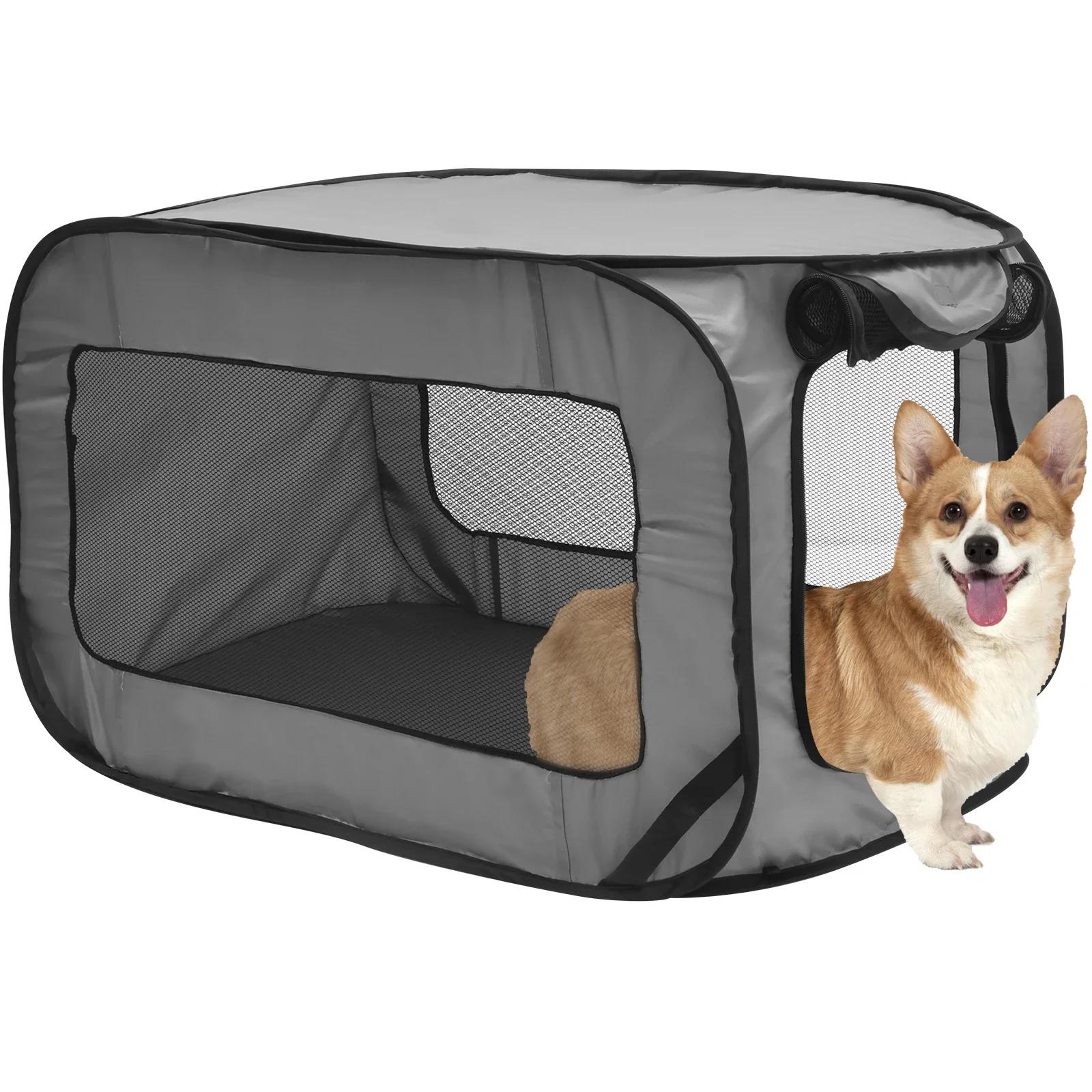 Dobrável Pet Travel Crate com Saco De Armazenamento, Pop Up Dog Crate, Canil Pequeno Do Cão, Barraca Caixas De Gaiola, 36,6 × 20,5 × 20,5 em - Image 1