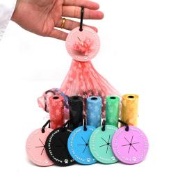 Dispensador sacos para cocô cachorro, suprimentos para animais estimação, suporte para sacos lixo - Image 1