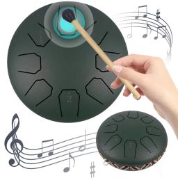 Instrumentos de Percussão com Saco e Baquetas, Instrumentos de Cura Som, Chuva Chime, Meditação Yoga, Presente Único, 6 ", 8 Notas - Image 1