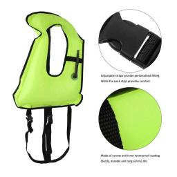 Colete de snorkel adultos colete salva-vidas portátil inflável nadar colete flutuabilidade auxílio nadar jaquetas - Image 4
