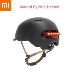 Xiaomi ciclismo capacete inteligente 4u luz led ao ar livre equitação da bicicleta de estrada scooter ultraleve à prova dwaterproof água com segurança boné capacete - Image 1