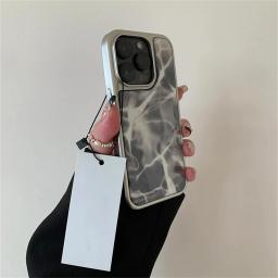 Japão ins água ondulação artística caso de telefone para iphone 15 13 14 12 16 pro max 11 plus capa traseira à prova de choque - Image 3