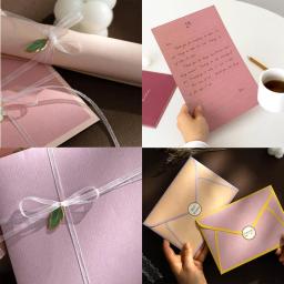Ins Floral Ins Envelopes com Adesivos, Kawaii Carta Pads, Festa De Casamento Convites Cartões, Papelaria Coreano, DIY, 12 Pcs por Conjunto - Image 6
