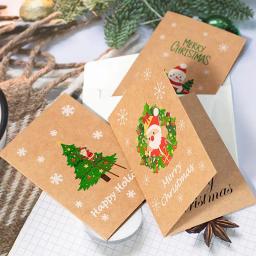 Feliz natal cartões com envelopes 6pcs cartões de mensagem em branco define festa de natal favor para a família e amigos aquecimento - Image 3